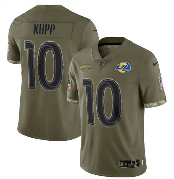 Men's Los Angeles Rams #10 Cooper Kupp 2022 Olive Salute To Service Limited Stitched Jersey,We sell and wholesale Men's Los Angeles Rams #10 Cooper Kupp 2022 Olive Salute To Service Limited Stitched Jersey on line form chian!